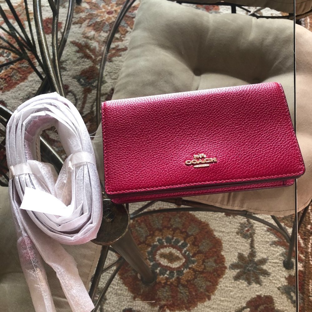 Coach Convertible Belt Bag in  Bright Cherry Red